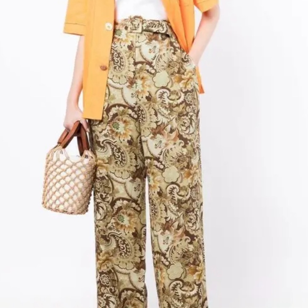 Phillipa Paisley-Print Palazzo Trousers